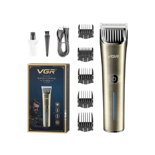 VGR V-986 Professional Digital Display Cordless Hair Clipper & Beard Trimmer – Gold