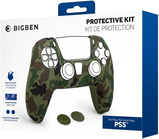 NAC DS5 Silicone Skin – Green Camo (PS5 Controller Cover)