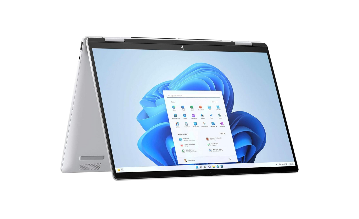 HP - Envy 2-in-1 14" Wide Ultra XGA Touch-Screen Laptop - AMD Ryzen 5-16GB Memory - 512GB SSD - Glacier Silver Windows 11 pro AI: Copilot 14-fa0013dx