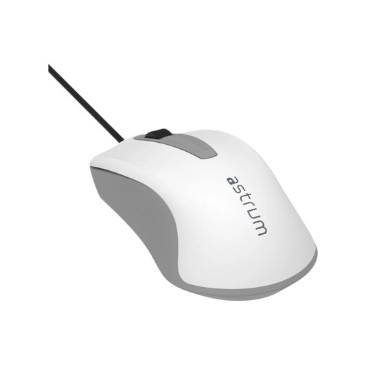 Astrum MU120 Wired Optical Mouse – Black/White
