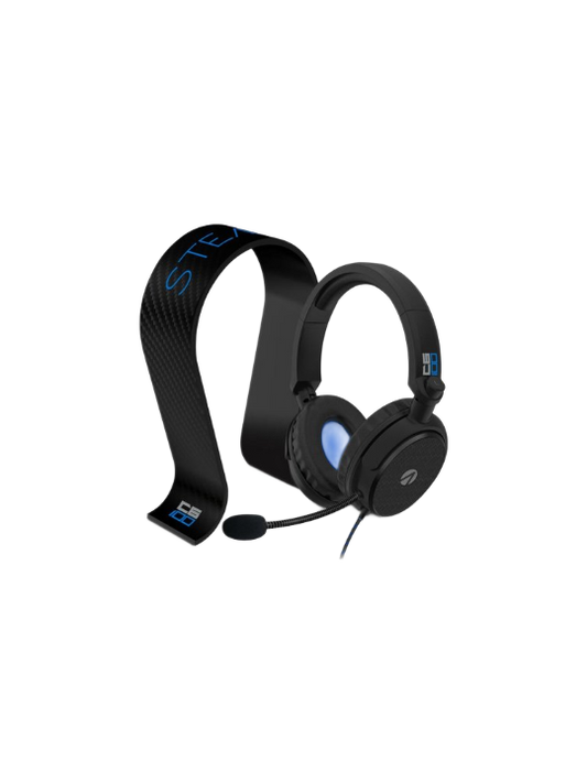 Stealth C6-100 Over-Ear Gaming Headset with Stand - Carbon Edition (Black and Blue)