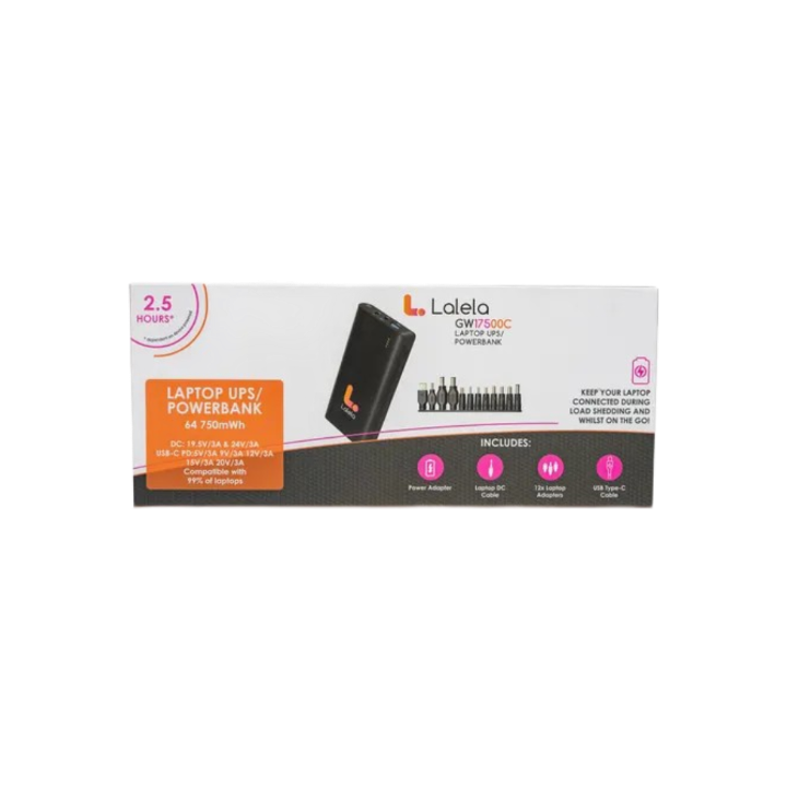 Laptop Power Bank LALELA Universal 17500mAh – Black