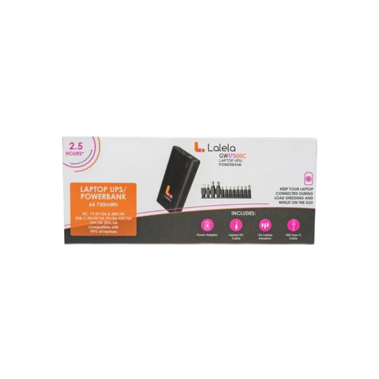 Laptop Power Bank LALELA Universal 17500mAh – Black