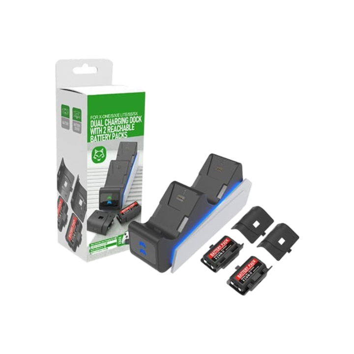 Xbox Dual Charging Dock With 2 Replaceable Battery Packs – Generic