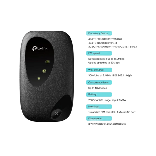 TP-LINK 4G LTE Mobile Wi-Fi 150 Mbps 4G Router
