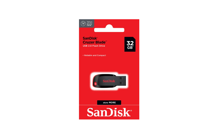 SanDisk Cruzer Blade USB Flash Drive – 32GB | Compact. Reliable. Everyday Storage