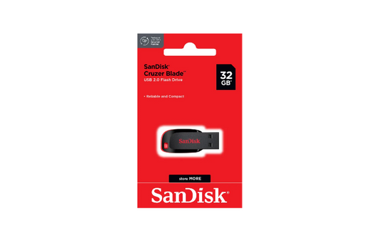 SanDisk Cruzer Blade USB Flash Drive – 32GB | Compact. Reliable. Everyday Storage