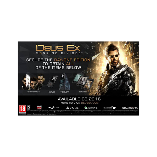 Deus Ex: Mankind Divided – Day One Edition (PC DVD)