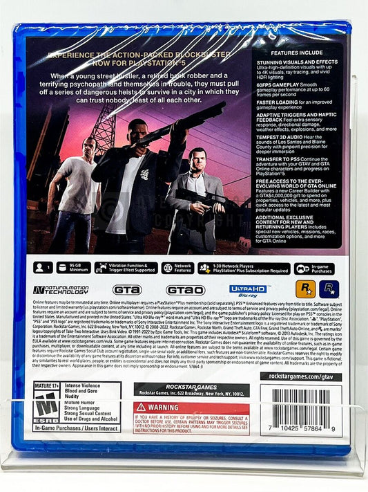 GTA V (PS5) – Grand Theft Auto V: Expanded & Enhanced Edition