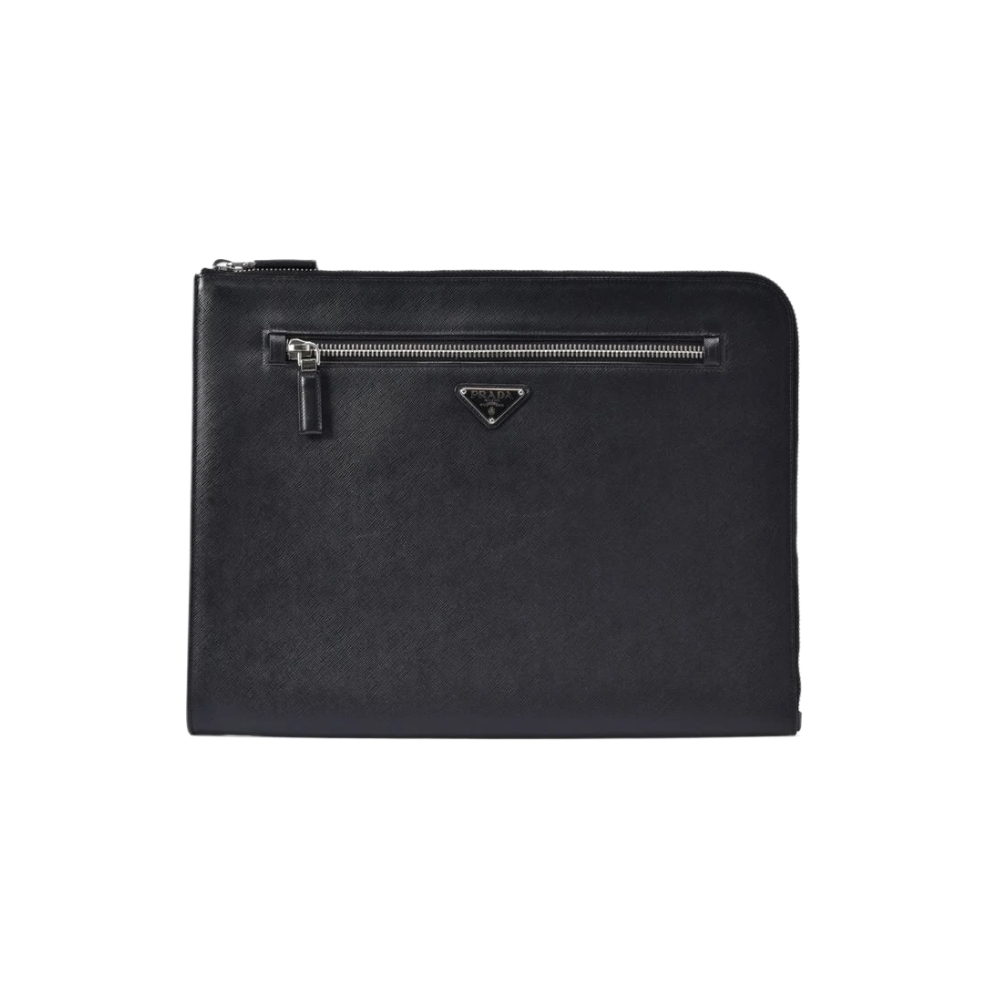 Prada Saffiano Big Clutch – Elegant Italian Luxury