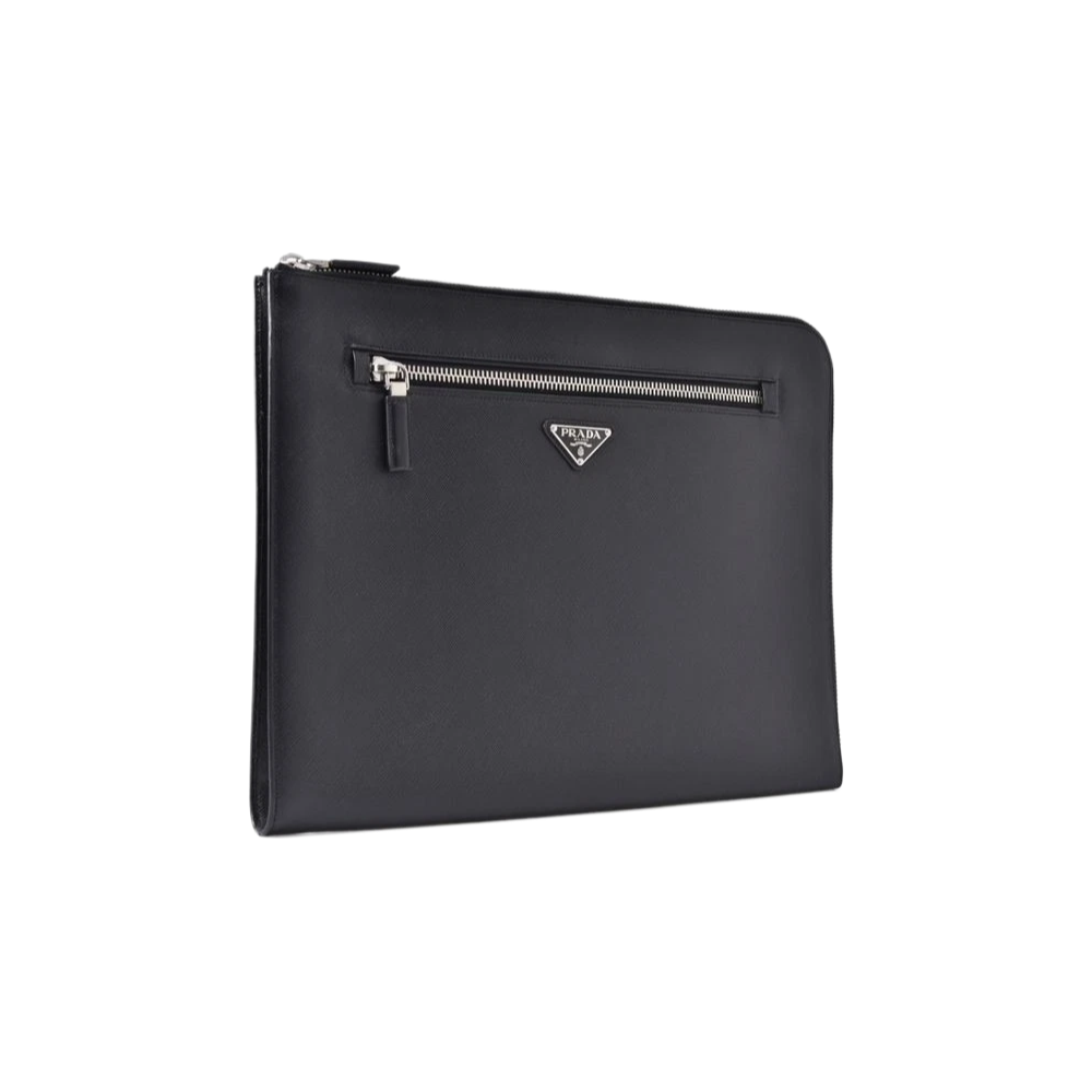 Prada Saffiano Big Clutch – Elegant Italian Luxury