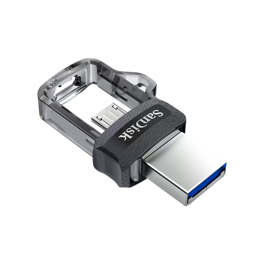 SanDisk Ultra Dual Drive m3.0 – 32GB (Black-Gray) | Dual Port. Double Convenience.