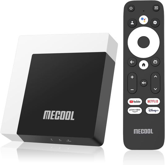 MECOOL Android TV Box 11.0, MECOOL KM7 Plus Smart TV Box 4K HDR 2GB 16GB Support 2.4G/5.0G/BT 5.0/AV1 Google TV Remote Streaming Media Player with Amlogic S905Y4 Netflix Google Assistant Dolby Atmos