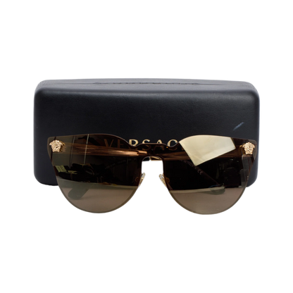 Versace 2120 Medusa Icon Cat-Eye Sunglasses – Gold-Tone & Black