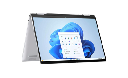 HP - Envy 2-in-1 14" Wide Ultra XGA Touch-Screen Laptop - AMD Ryzen 5-16GB Memory - 512GB SSD - Glacier Silver Windows 11 pro AI: Copilot 14-fa0013dx