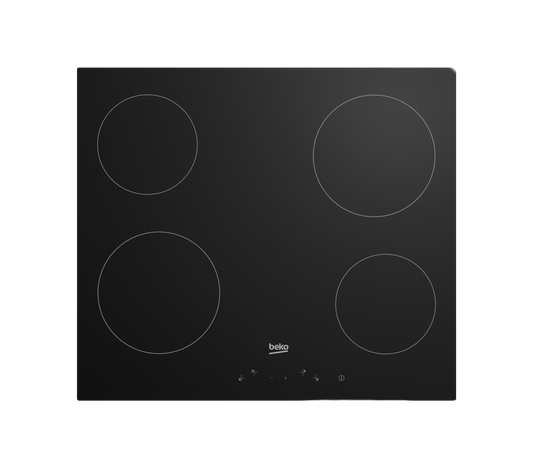 Beko HIC 64401 60cm Vitroceramic Cooking Hob – 4 Zones, Touch Control, Black