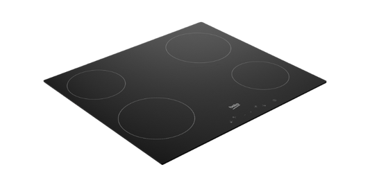 Beko HIC 64401 60cm Vitroceramic Cooking Hob – 4 Zones, Touch Control, Black