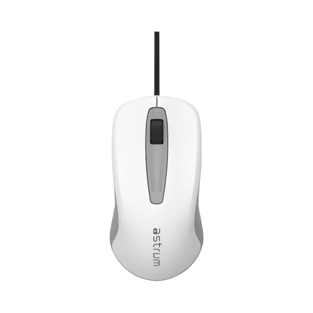 Astrum MU120 Wired Optical Mouse – Black/White