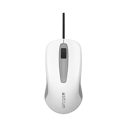 Astrum MU120 Wired Optical Mouse – Black/White