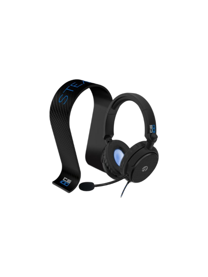 Stealth C6-100 Over-Ear Gaming Headset with Stand - Carbon Edition (Black and Blue)