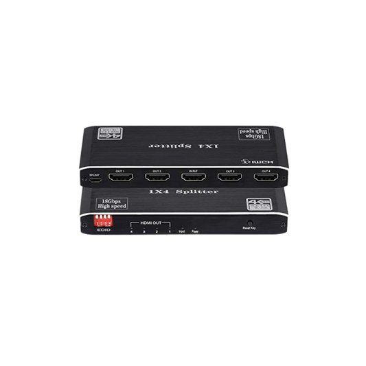 1x4 HDMI Splitter – 4K 60Hz (1 In 4 Out, Audio Support) – Brand New