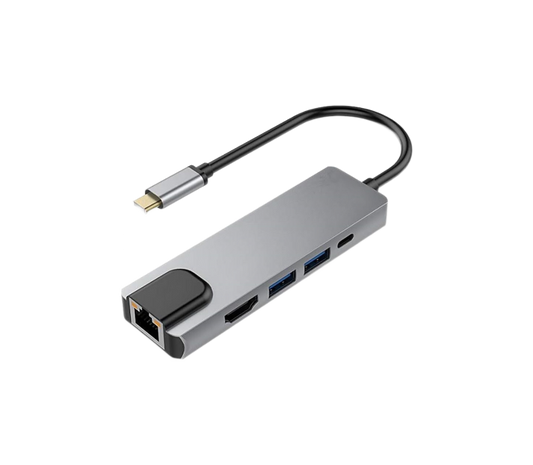ALANES USB C Hub Multiport Adapter, USB C to Ethernet Hub, USB C to HDMI Adapter with HDMI, Ethernet Port, USB 3.0 Port