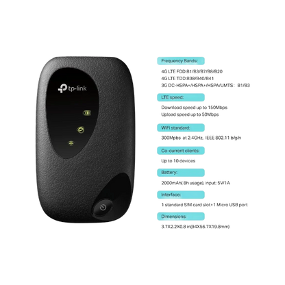 TP-LINK 4G LTE Mobile Wi-Fi 150 Mbps 4G Router