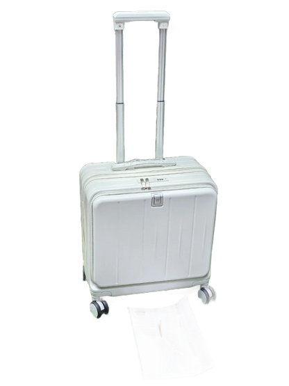 Honor Suitcase has a front opening spinner wheels and a combination lock.