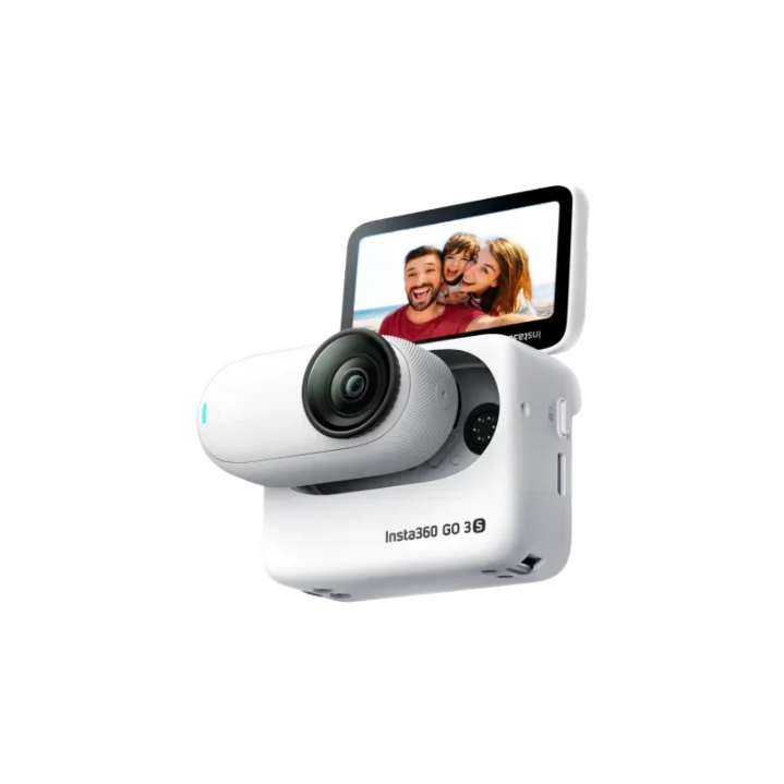 Insta360 GO 3S – 4K Tiny Portable Vlogging Camera (128GB) | Midnight Black & Arctic White | Camera Only